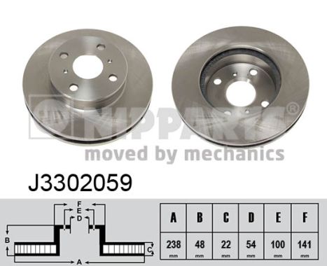 NIPPARTS Első féktárcsa J3302059_NIP