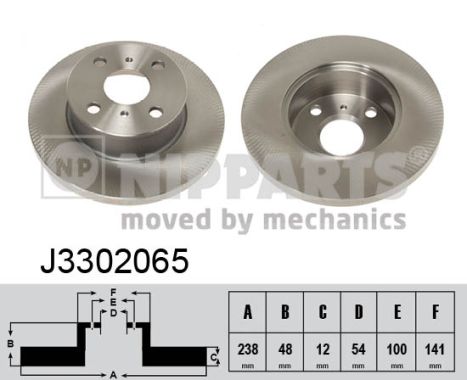 NIPPARTS Első féktárcsa J3302065_NIP