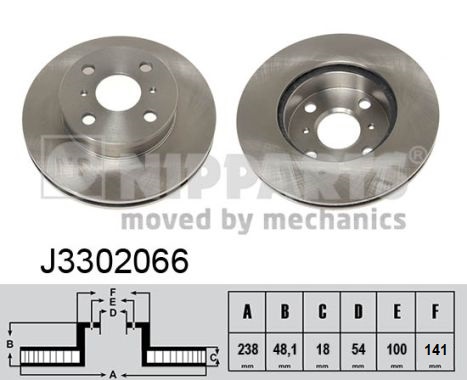 NIPPARTS Első féktárcsa J3302066_NIP