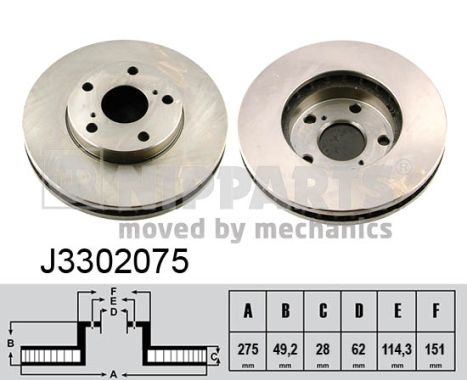 NIPPARTS Féktárcsa, mind J3302075_NIP