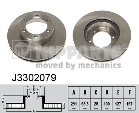 NIPPARTS Első féktárcsa J3302079_NIP