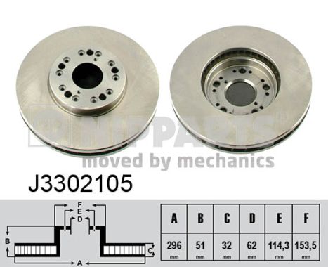 NIPPARTS Első féktárcsa J3302105_NIP