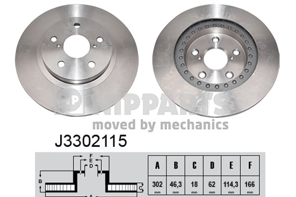 NIPPARTS Első féktárcsa J3302115_NIP