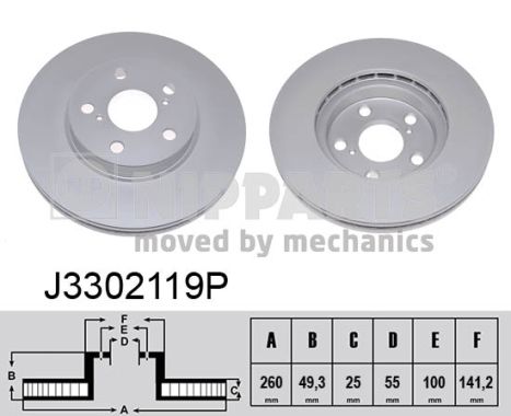 NIPPARTS Első féktárcsa J3302119P_NIP