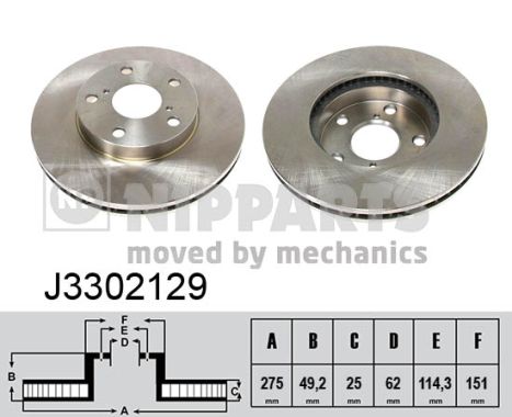 NIPPARTS Első féktárcsa J3302129_NIP