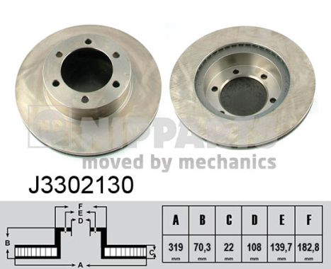 NIPPARTS Első féktárcsa J3302130_NIP