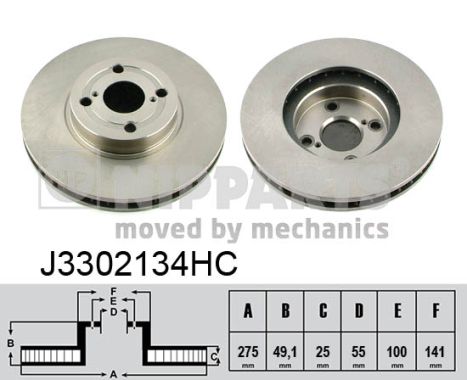 NIPPARTS Első féktárcsa J3302134HC_NIP