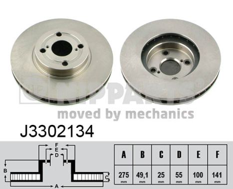 NIPPARTS Első féktárcsa J3302134_NIP