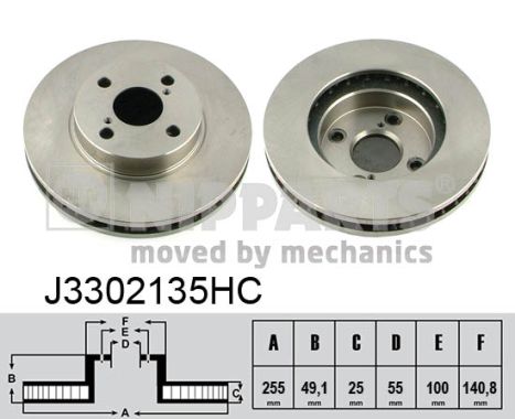 NIPPARTS Első féktárcsa J3302135HC_NIP