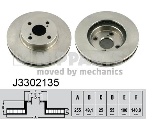 NIPPARTS Első féktárcsa J3302135_NIP