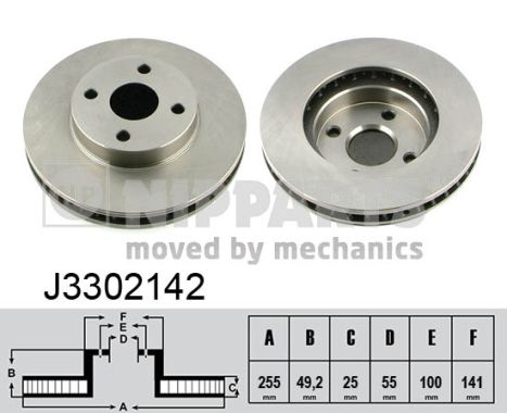 NIPPARTS Első féktárcsa J3302142_NIP