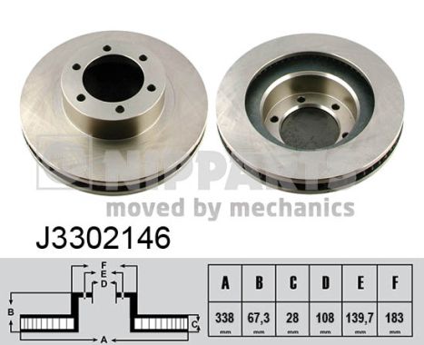 NIPPARTS Első féktárcsa J3302146_NIP