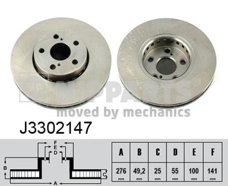 NIPPARTS Első féktárcsa J3302147_NIP