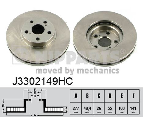 NIPPARTS Első féktárcsa J3302149HC_NIP