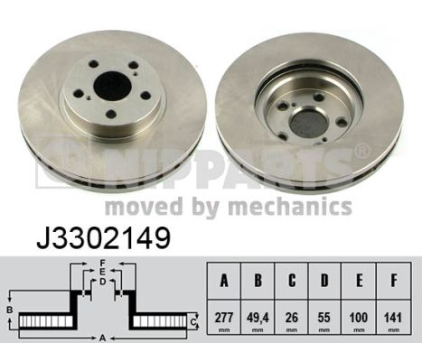 NIPPARTS Első féktárcsa J3302149_NIP