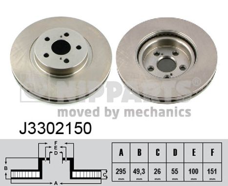 NIPPARTS Első féktárcsa J3302150_NIP