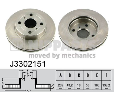 NIPPARTS Első féktárcsa J3302151_NIP