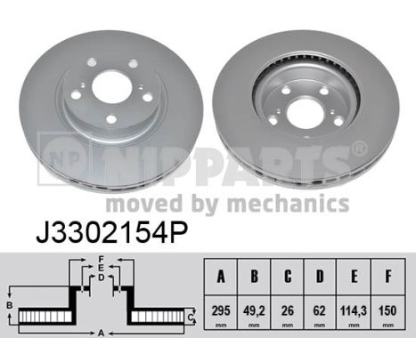 NIPPARTS Első féktárcsa J3302154P_NIP