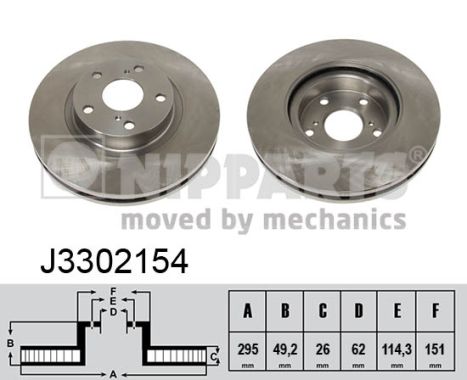 NIPPARTS Első féktárcsa J3302154_NIP