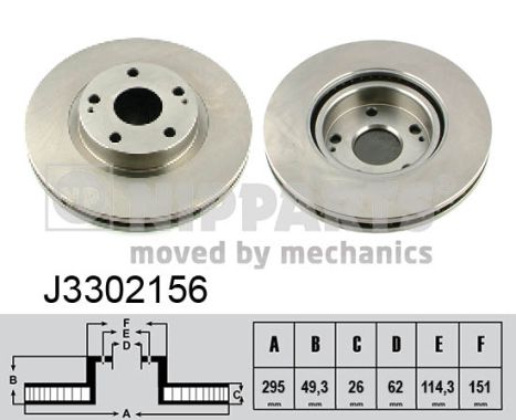 NIPPARTS Első féktárcsa J3302156_NIP