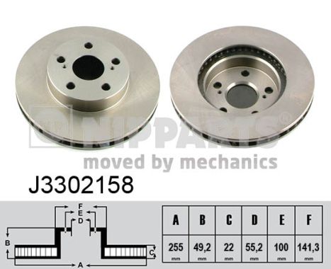 NIPPARTS Első féktárcsa J3302158_NIP