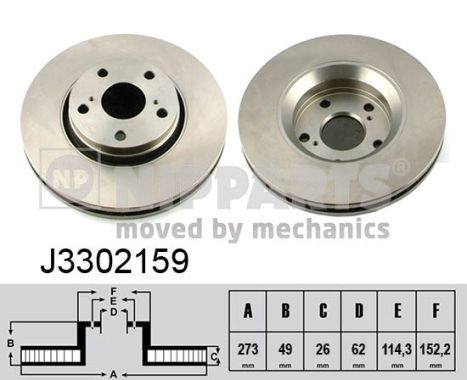 NIPPARTS Első féktárcsa J3302159_NIP