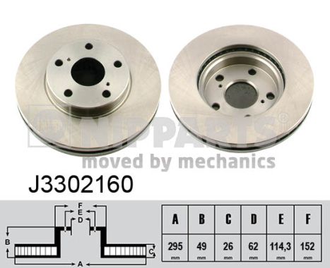 NIPPARTS Első féktárcsa J3302160_NIP