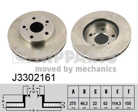 NIPPARTS Első féktárcsa J3302161_NIP