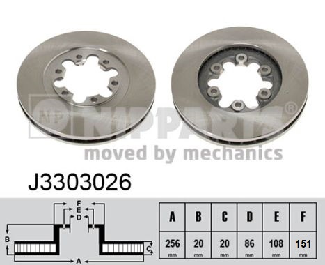 NIPPARTS Féktárcsa, mind J3303026_NIP