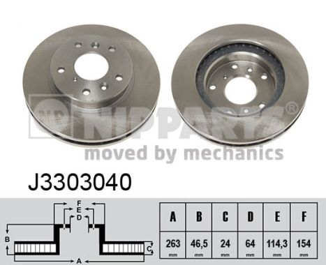 NIPPARTS Első féktárcsa J3303040_NIP