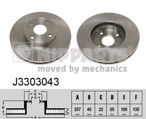 NIPPARTS Első féktárcsa J3303043_NIP