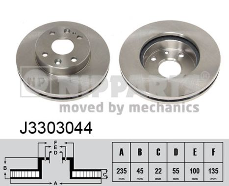 NIPPARTS Első féktárcsa J3303044_NIP