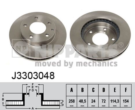 NIPPARTS Első féktárcsa J3303048_NIP