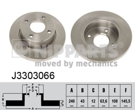 NIPPARTS Első féktárcsa J3303066_NIP