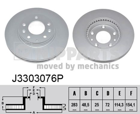 NIPPARTS Első féktárcsa J3303076P_NIP