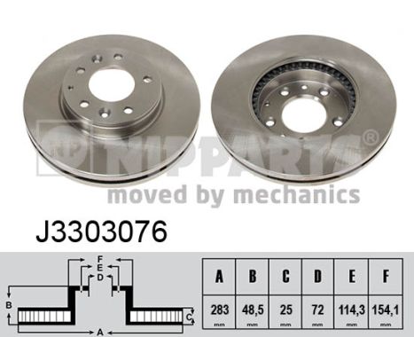 NIPPARTS Első féktárcsa J3303076_NIP