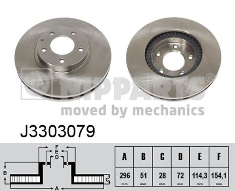 NIPPARTS Első féktárcsa J3303079_NIP