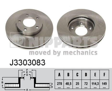 NIPPARTS Első féktárcsa J3303083