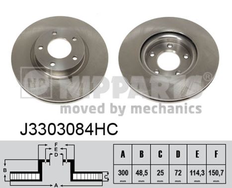 NIPPARTS Féktárcsa, mind J3303084HC_NIP