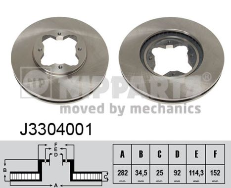 NIPPARTS Első féktárcsa J3304001_NIP