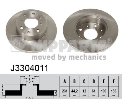 NIPPARTS Első féktárcsa J3304011_NIP