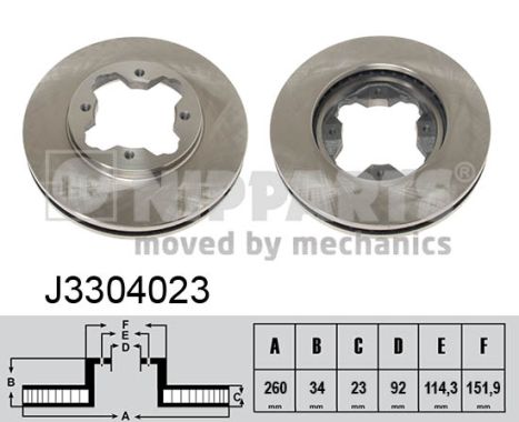 NIPPARTS Első féktárcsa J3304023_NIP