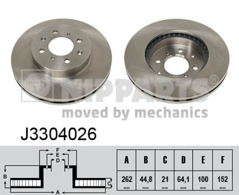 NIPPARTS Első féktárcsa J3304026_NIP