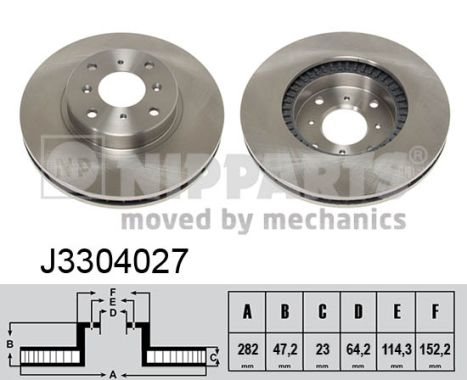 NIPPARTS Első féktárcsa J3304027_NIP