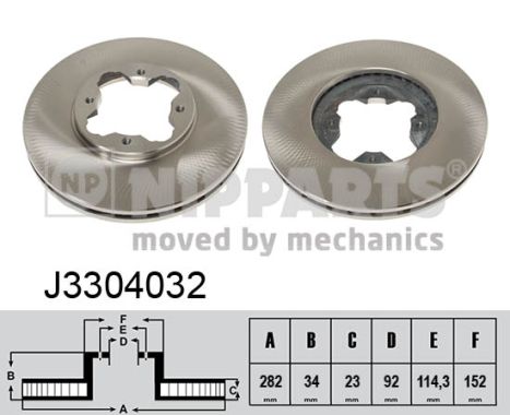 NIPPARTS Első féktárcsa J3304032_NIP