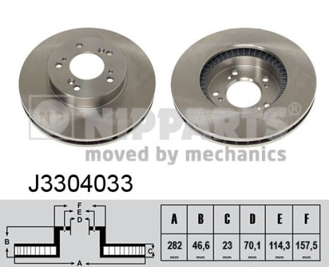 NIPPARTS Első féktárcsa J3304033_NIP