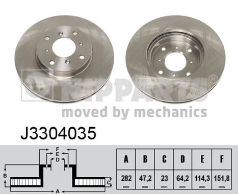 NIPPARTS Féktárcsa, mind J3304035_NIP