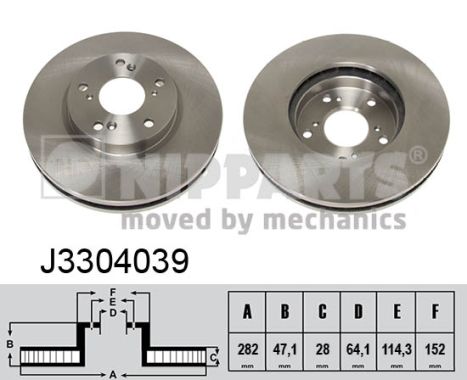 NIPPARTS Első féktárcsa J3304039_NIP