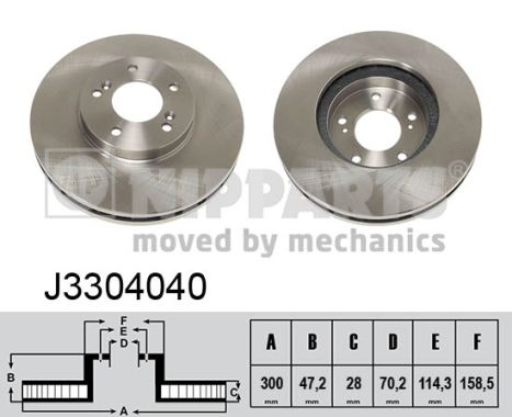 NIPPARTS Első féktárcsa J3304040_NIP