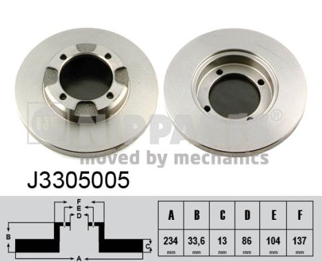 NIPPARTS Első féktárcsa J3305005_NIP